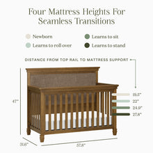 M15801NL,Namesake,Darlington 4-in-1 Convertible Crib in Natural Walnut