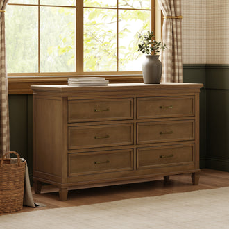 M15816NL,Namesake,Darlington 6-Drawer Dresser in Natural Walnut