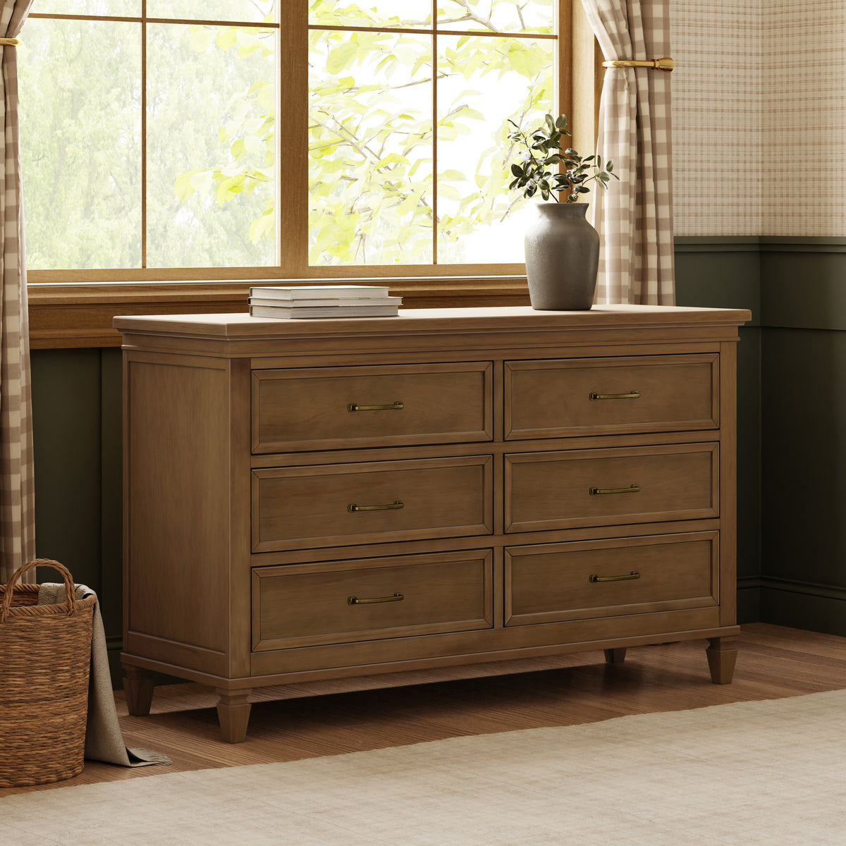 M15816NL,Namesake,Darlington 6-Drawer Dresser in Natural Walnut
