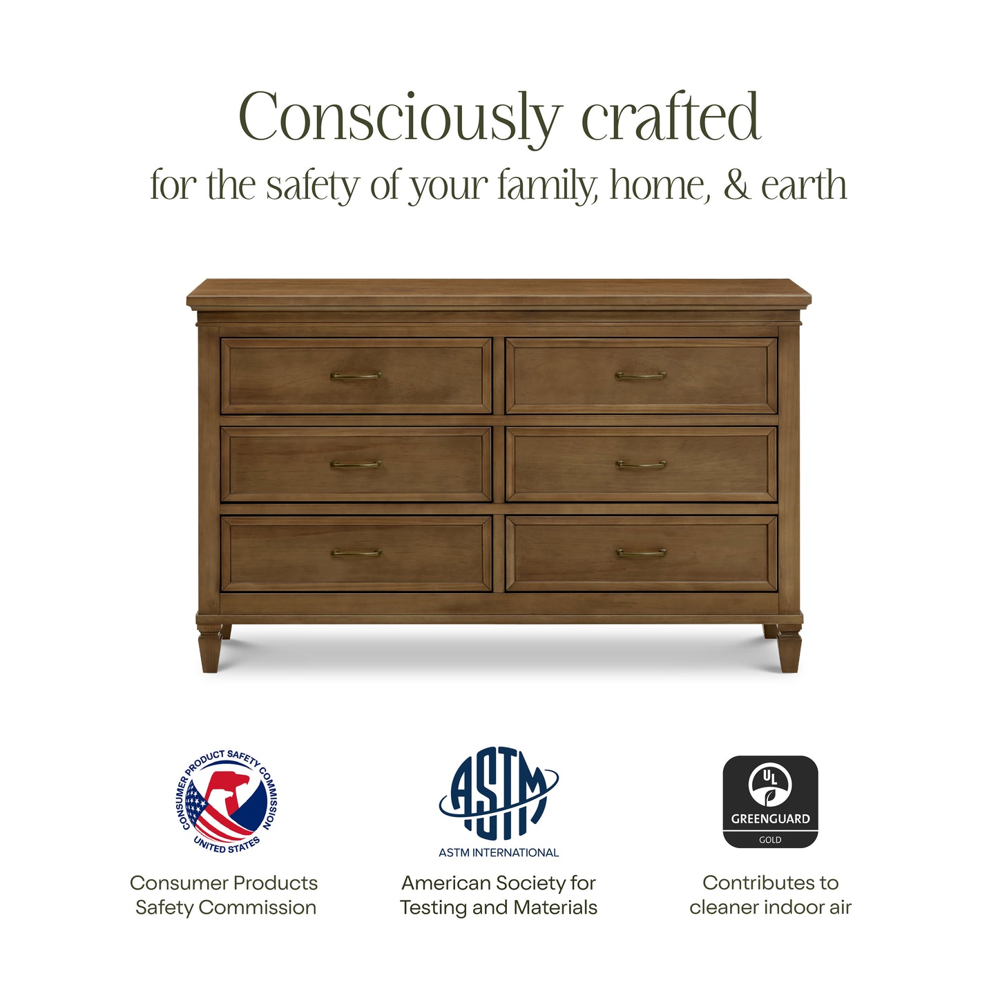 M15816NL,Namesake,Darlington 6-Drawer Dresser in Natural Walnut