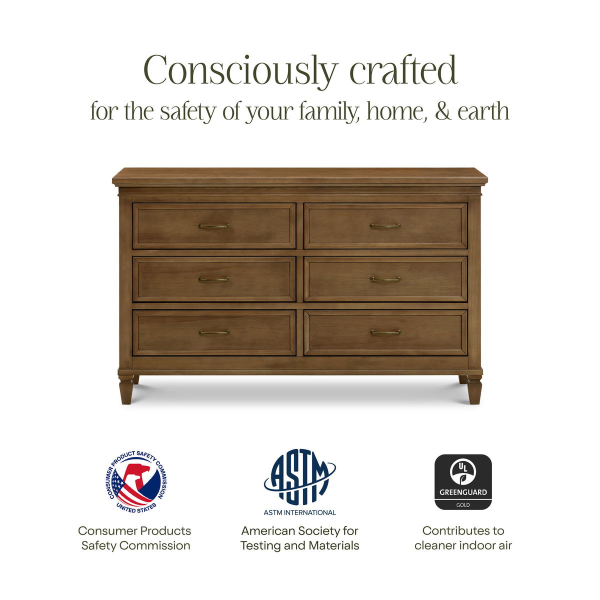 M15816NL,Namesake,Darlington 6-Drawer Dresser in Natural Walnut