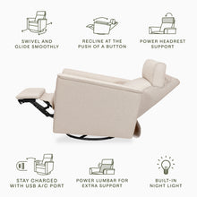 M17182PBEW,Namesake,Willa Pro Power Glider Recliner w/ Power Lumbar in Performance Beach Eco-Weave