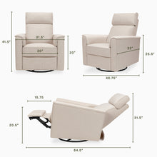 M17182PBEW,Namesake,Willa Pro Power Glider Recliner w/ Power Lumbar in Performance Beach Eco-Weave
