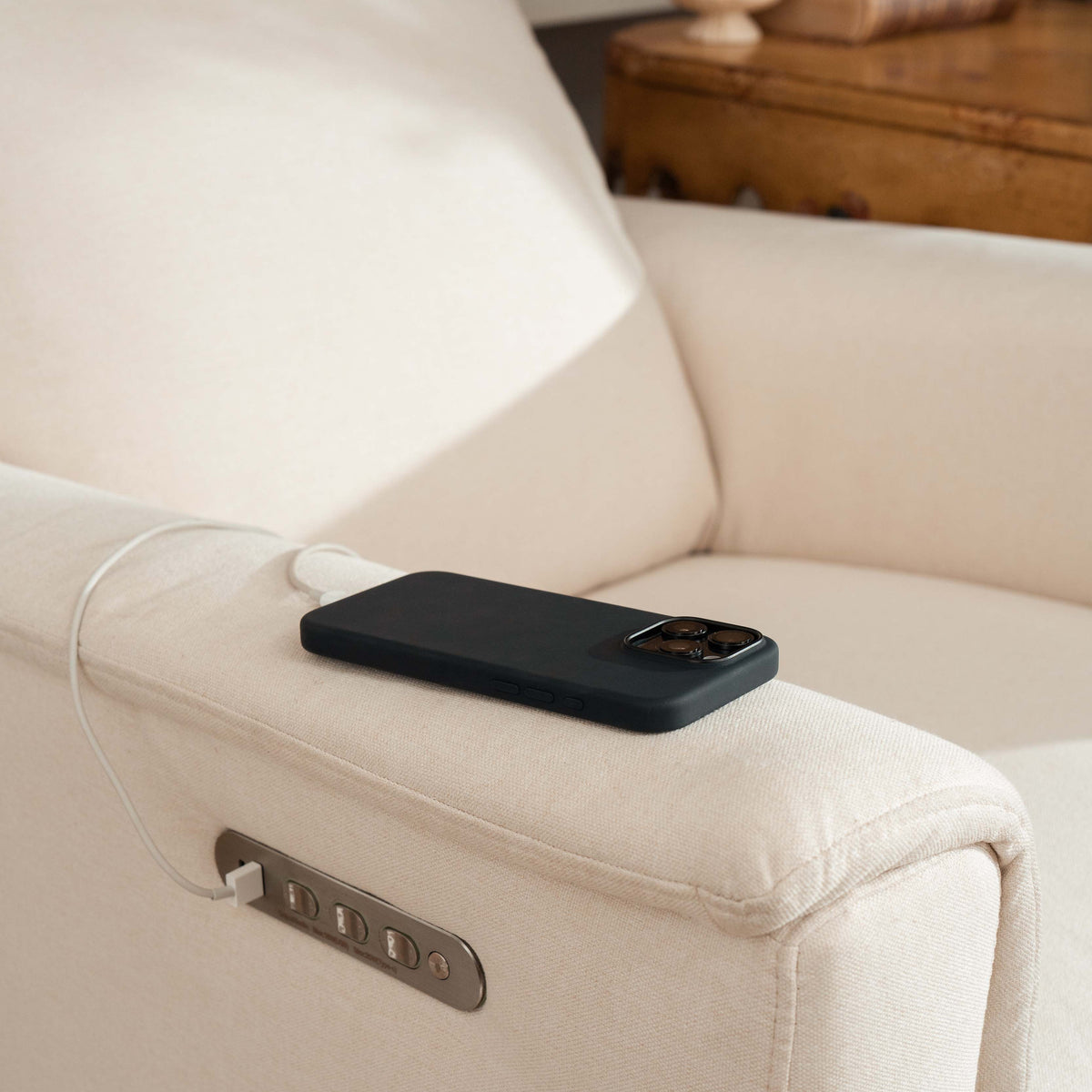M17182PCMEW,Namesake,Willa Pro Power Glider Recliner w/ Power Lumbar in Performance Cream Eco-Weave