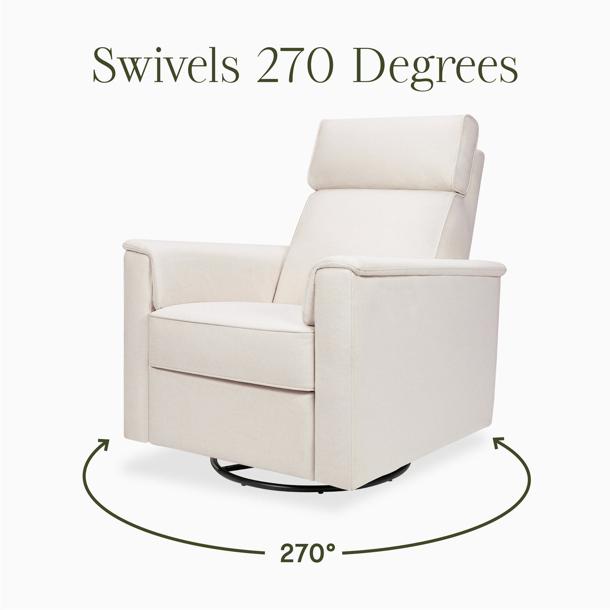 M17182PCMEW,Namesake,Willa Pro Power Glider Recliner w/ Power Lumbar in Performance Cream Eco-Weave