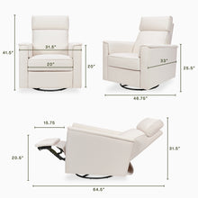 M17182PCMEW,Namesake,Willa Pro Power Glider Recliner w/ Power Lumbar in Performance Cream Eco-Weave