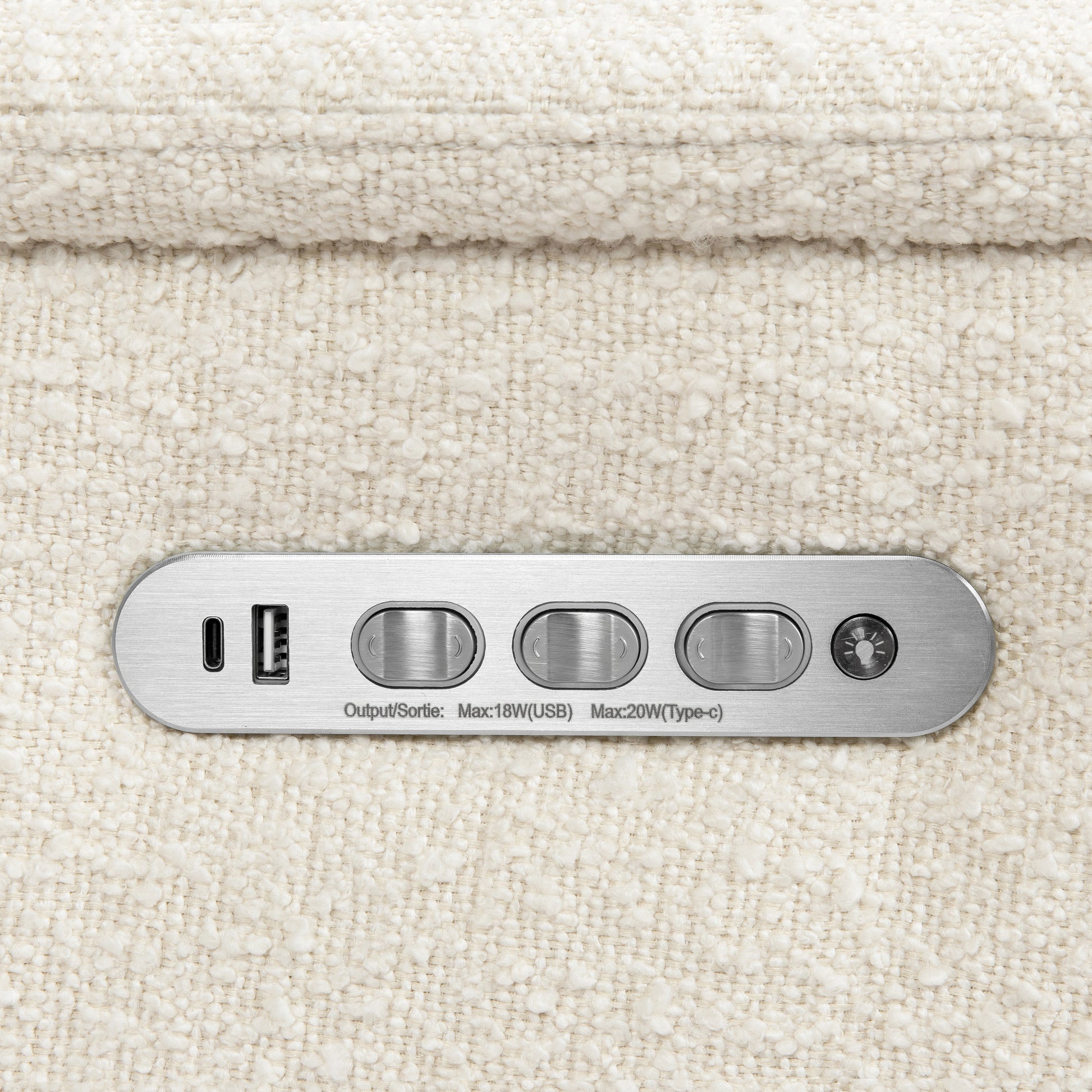 M17182PWB,Namesake,Willa Pro Power Glider Recliner w/ Power Lumbar in Performance Ivory Boucle