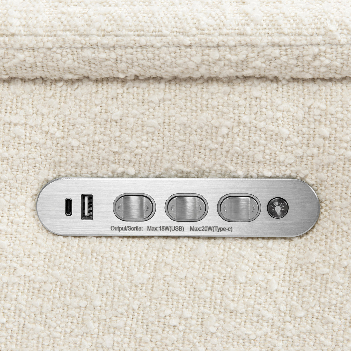 M17182PWB,Namesake,Willa Pro Power Glider Recliner w/ Power Lumbar in Performance Ivory Boucle