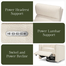 M17182PWB,Namesake,Willa Pro Power Glider Recliner w/ Power Lumbar in Performance Ivory Boucle