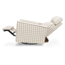 M17182TGH,Namesake,Willa Pro Power Glider Recliner w/ Power Lumbar in Tan Gingham