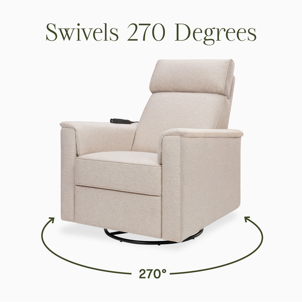 M17183PBEW,Namesake,Willa Deluxe Power Glider Recliner w/Heat&Massage in Performance Beach Eco-Weave