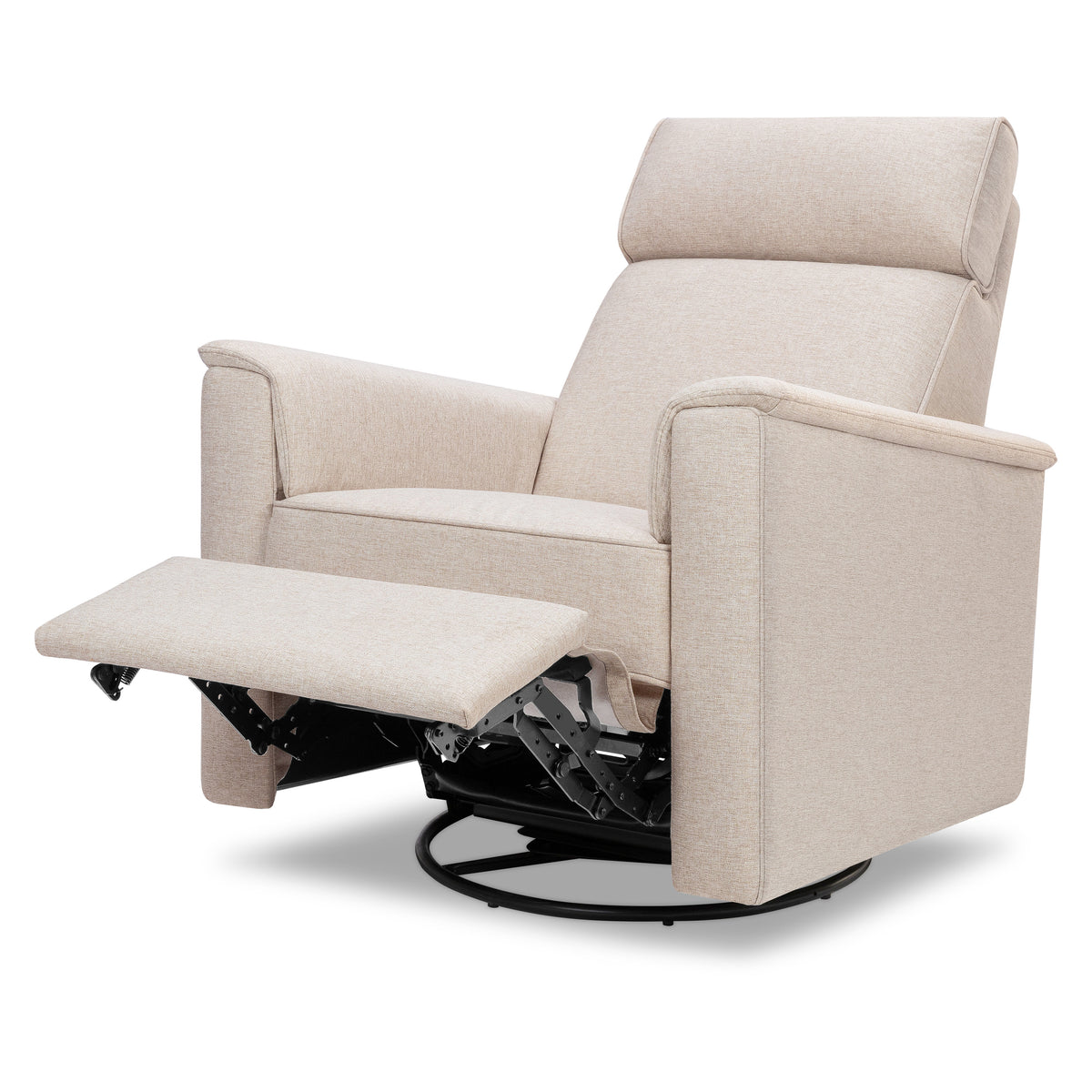 M17183PBEW,Namesake,Willa Deluxe Power Glider Recliner w/Heat&Massage in Performance Beach Eco-Weave