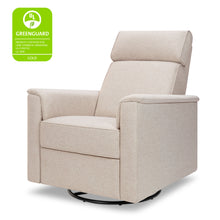 M17183PBEW,Namesake,Willa Deluxe Power Glider Recliner w/Heat&Massage in Performance Beach Eco-Weave