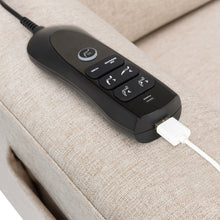 M17183PBEW,Namesake,Willa Deluxe Power Glider Recliner w/Heat&Massage in Performance Beach Eco-Weave