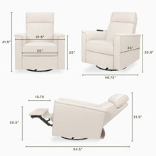 M17183PCMEW,Namesake,Willa Deluxe Power Glider Recliner w/Heat&Massage in Performance Cream Eco-Weave