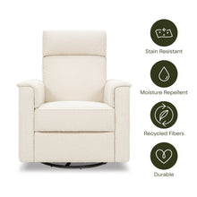 M17183PWB,Namesake,Willa Deluxe Power Glider Recliner w/Heat&Massage in Performance Ivory Boucle
