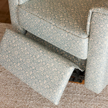 M17186BPBDB,Namesake,Morris & Co. x Namesake Willa Plus Power Recliner in Bellflowers in Powdered Blue w/ Dark Wood Base