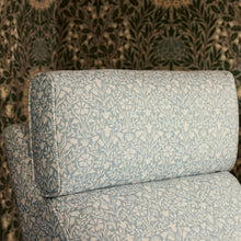M17186BPBDB,Namesake,Morris & Co. x Namesake Willa Plus Power Recliner in Bellflowers in Powdered Blue w/ Dark Wood Base