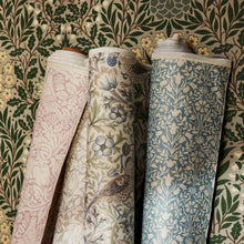 M17186BPBDB,Namesake,Morris & Co. x Namesake Willa Plus Power Recliner in Bellflowers in Powdered Blue w/ Dark Wood Base