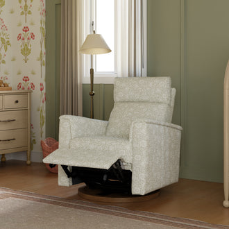 M17186MADB,Namesake,Morris & Co. x Namesake Willa Plus Power Recliner in Mallow in Ash w/ Dark Wood Base