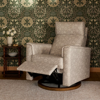 M17186MADB,Namesake,Morris & Co. x Namesake Willa Plus Power Recliner in Mallow in Ash w/ Dark Wood Base