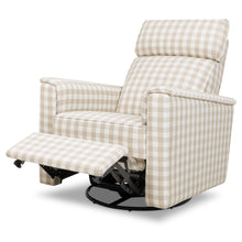 M17186TGH,Namesake,Willa Plus Power Glider Recliner w/ Power Headrest in Tan Gingham