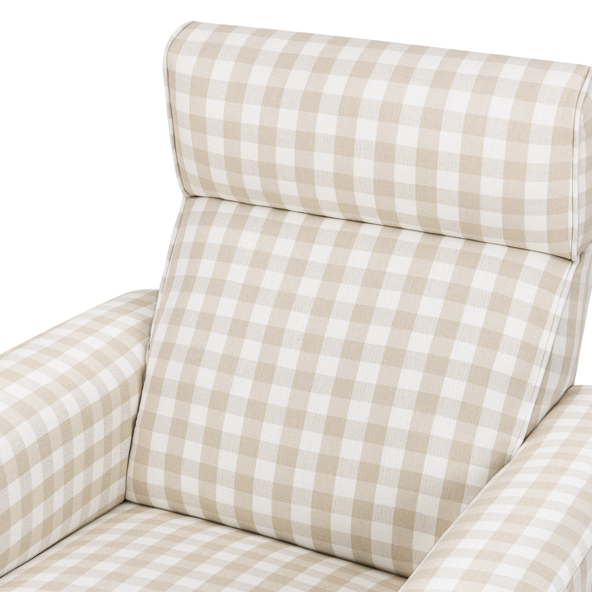 M17186TGH,Namesake,Willa Plus Power Glider Recliner w/ Power Headrest in Tan Gingham