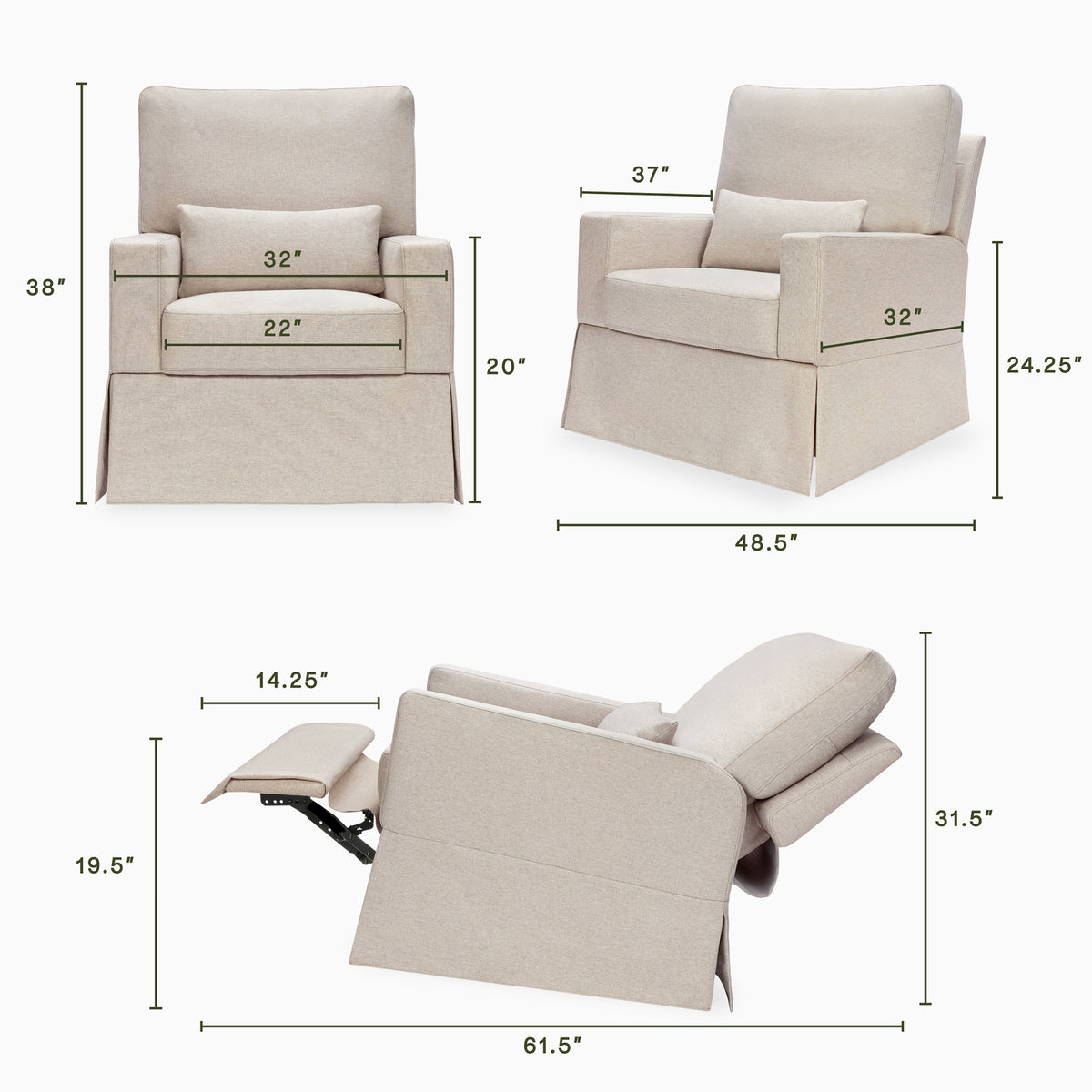 M21777PBEW,Namesake,Crawford Recliner and Swivel Glider in Performance Beach Eco-Weave