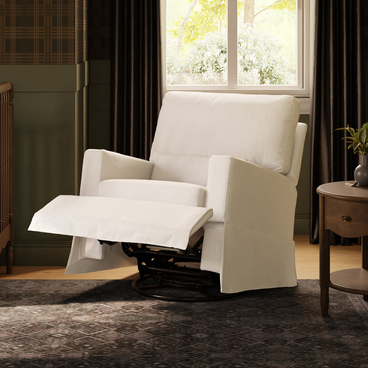 M21777PCMEW,Namesake,Crawford Recliner and Swivel Glider in Performance Cream Eco-Weave