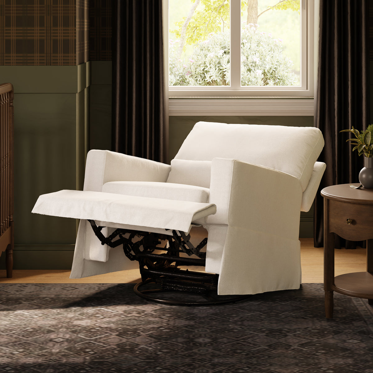 M21777PCMEW,Namesake,Crawford Recliner and Swivel Glider in Performance Cream Eco-Weave