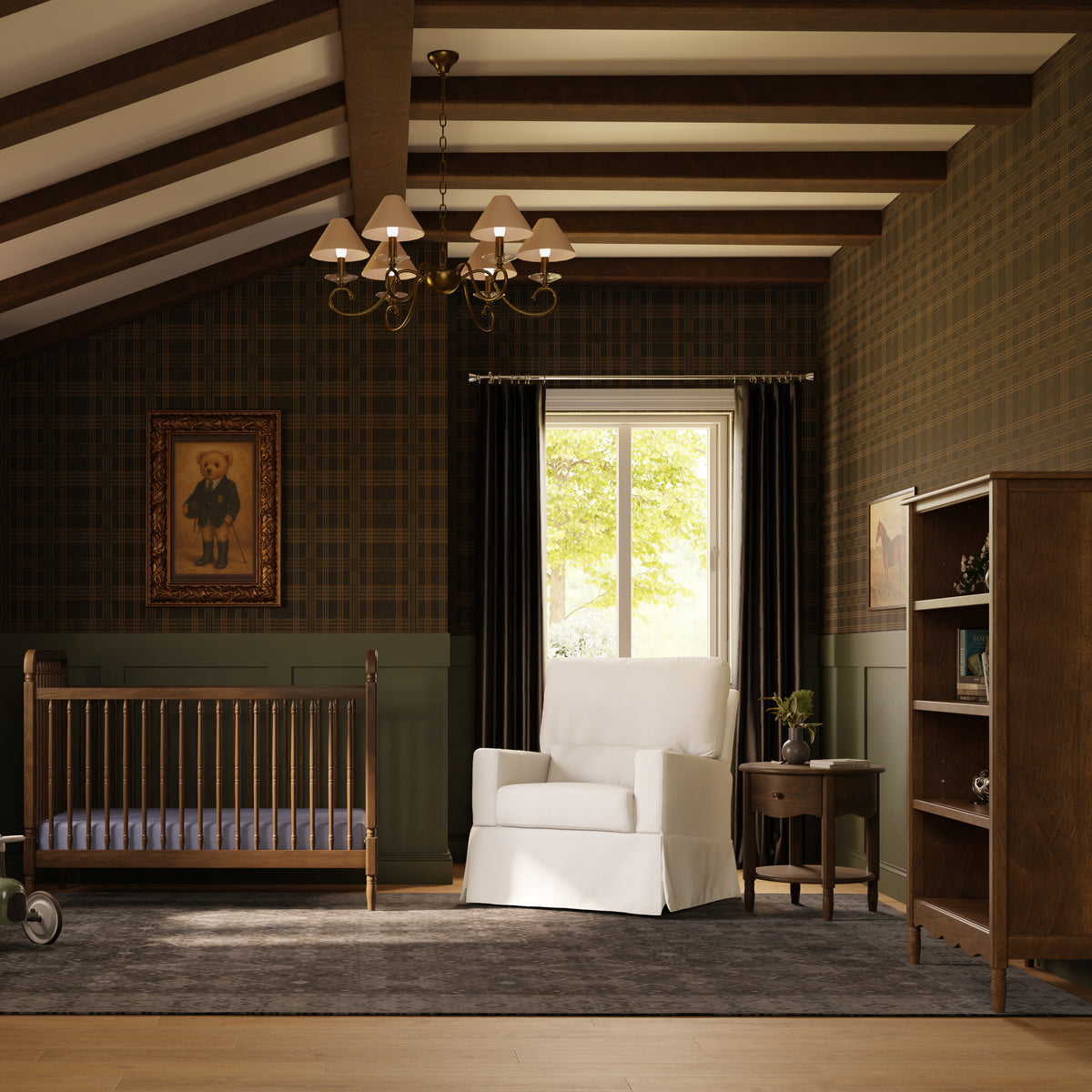 M21777PCMEW,Namesake,Crawford Recliner and Swivel Glider in Performance Cream Eco-Weave