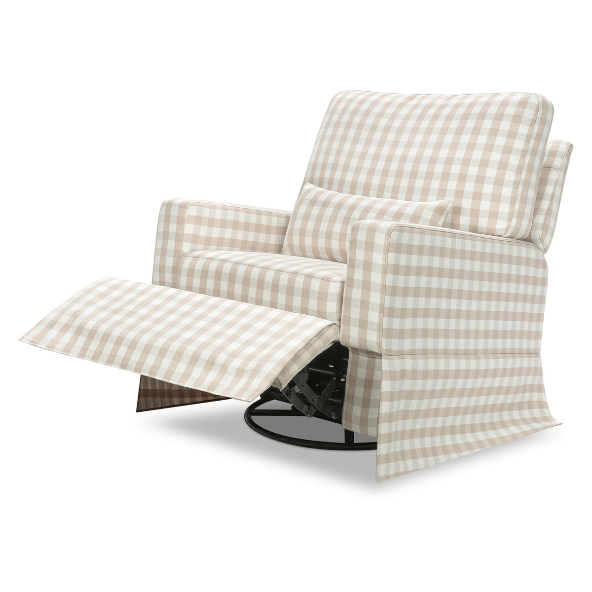 M21777TGH,Namesake,Crawford Recliner and Swivel Glider in Tan Gingham