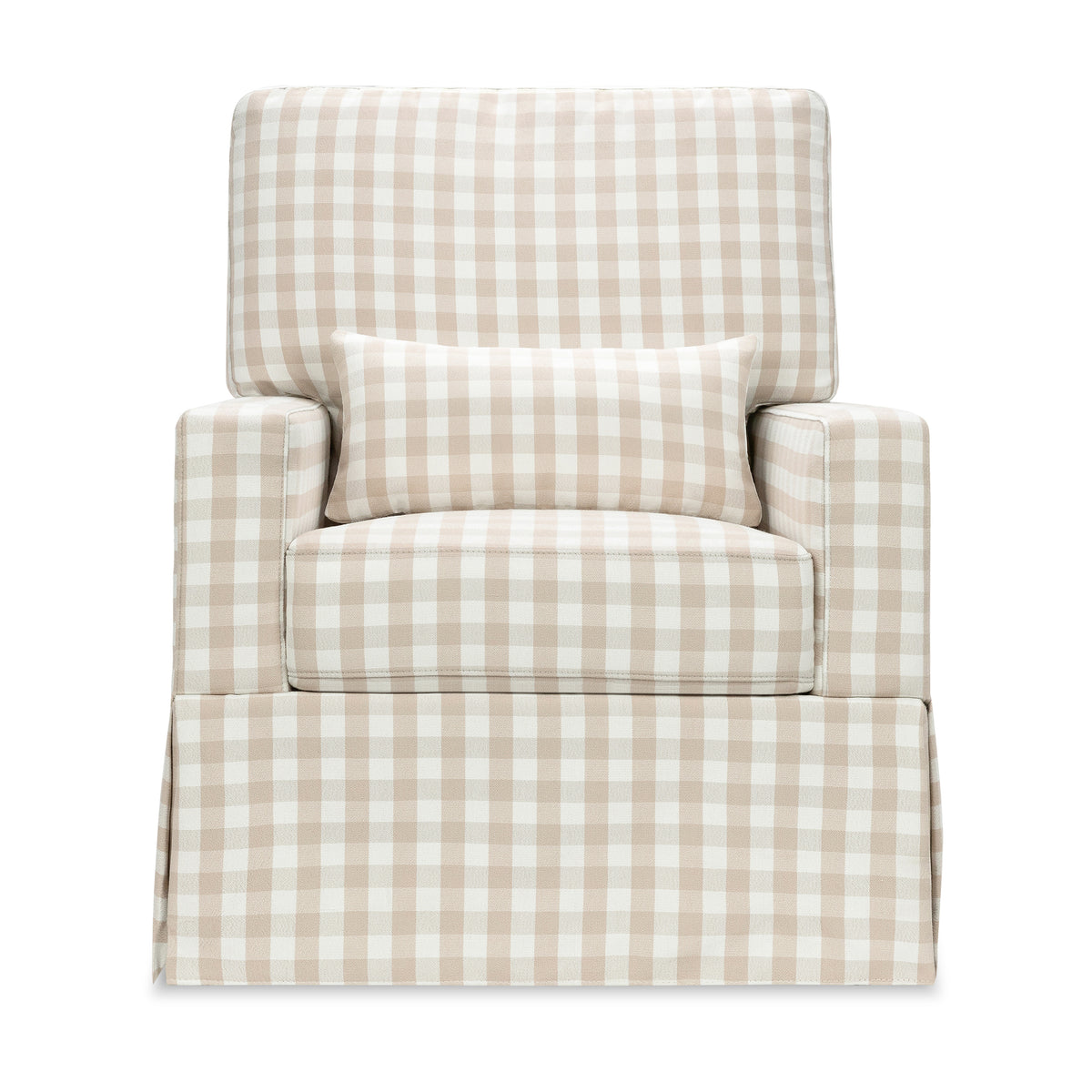 M21777TGH,Namesake,Crawford Recliner and Swivel Glider in Tan Gingham