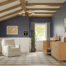M21777TGH,Namesake,Crawford Recliner and Swivel Glider in Tan Gingham