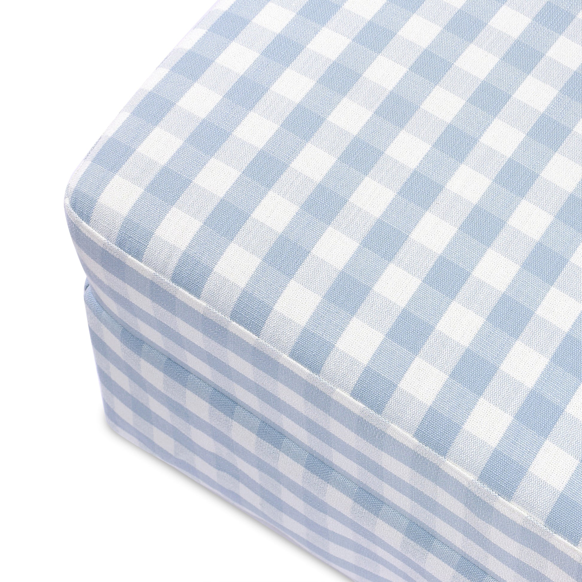 M21785BGH,Namesake,Crawford Gliding Ottoman in Blue Gingham