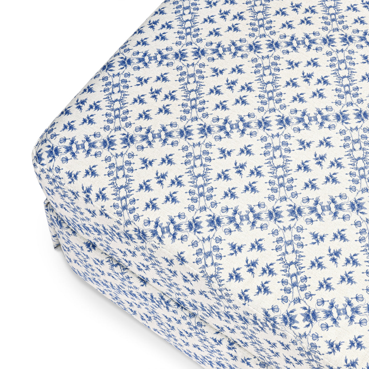 M21785BLT,Namesake,Sarah Flint x Namesake Crawford Gliding Ottoman in Blue Lattice Performance Eco-Weave