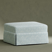 M21785BPB,Namesake,Morris & Co. x Namesake Crawford Gliding Ottoman in Bellflowers in Powdered Blue
