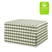 M21785GGH,Namesake,Crawford Gliding Ottoman in Moss Green Gingham