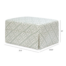 M21785GLT,Namesake,Sarah Flint x Namesake Crawford Gliding Ottoman in Green Lattice Performance Eco-Weave