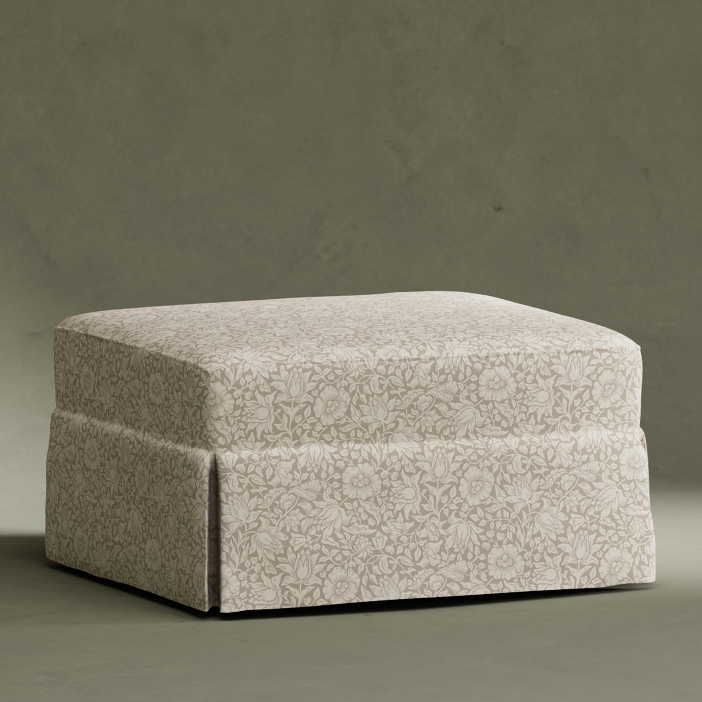 M21785MA,Namesake,Morris & Co. x Namesake Crawford Gliding Ottoman in Mallow in Ash