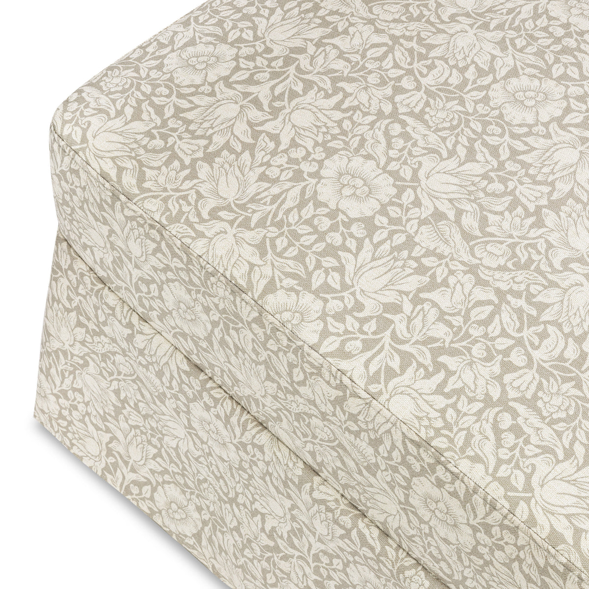 M21785MA,Namesake,Morris & Co. x Namesake Crawford Gliding Ottoman in Mallow in Ash
