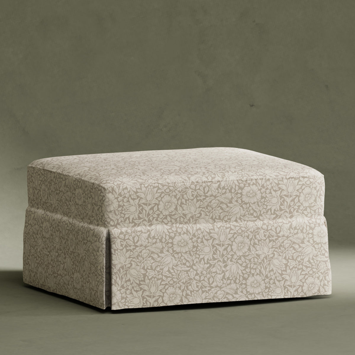 M21785MA,Namesake,Morris & Co. x Namesake Crawford Gliding Ottoman in Mallow in Ash