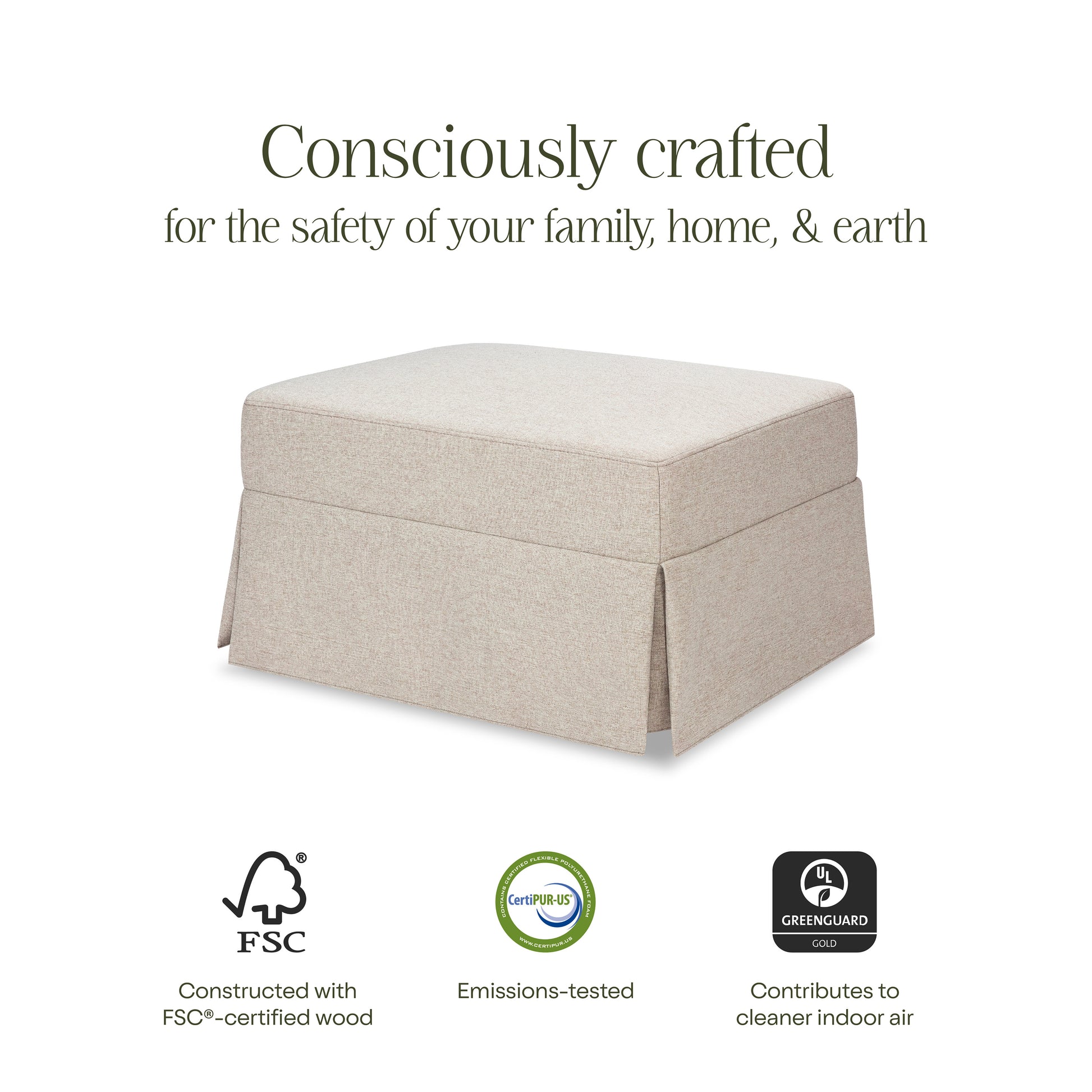 M21785PBEW,Namesake,Crawford Gliding Ottoman in Performance Beach Eco-Weave