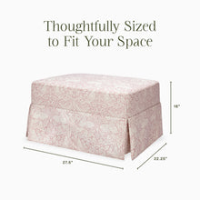 M21785PBRR,Namesake,Morris & Co. x Namesake Crawford Gliding Ottoman in Pure Brer Rabbit in Rose