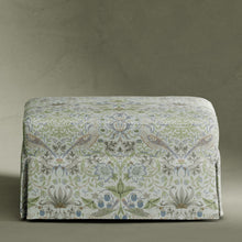 M21785TTFT,Namesake,Morris & Co. x Namesake Crawford Gliding Ottoman in Strawberry Thief in Fig & Thyme