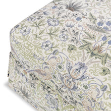M21785TTFT,Namesake,Morris & Co. x Namesake Crawford Gliding Ottoman in Strawberry Thief in Fig & Thyme