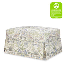 M21785TTFT,Namesake,Morris & Co. x Namesake Crawford Gliding Ottoman in Strawberry Thief in Fig & Thyme