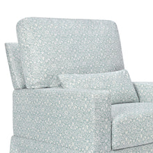 M21787BPB,Namesake,Morris & Co. x Namesake Crawford Swivel Glider in Bellflowers in Powdered Blue