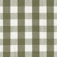 M21787GGH,Namesake,Crawford Pillowback Comfort Swivel Glider in Moss Green Gingham