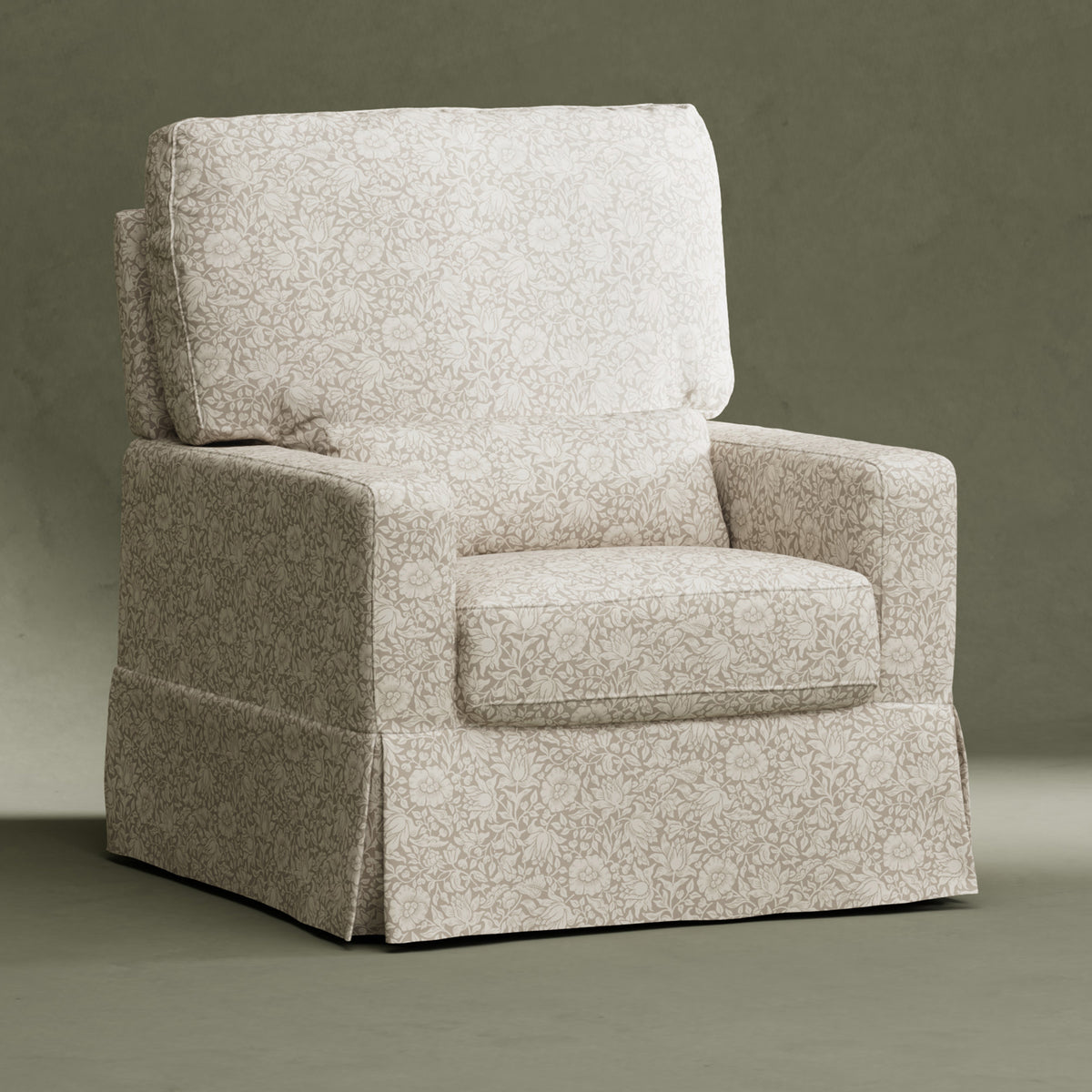 M21787MA,Namesake,Morris & Co. x Namesake Crawford Swivel Glider in Mallow in Ash